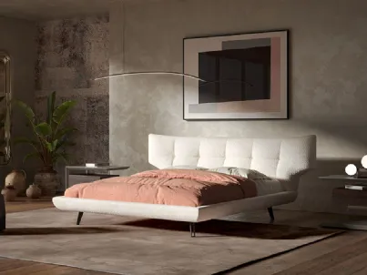 Letto in tessuto imbottito Thomas di Cattelan Italia