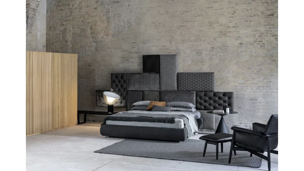 Letto con testiera Wall Panels di Flexteam