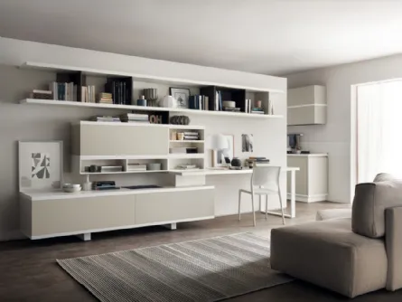 Libreria Living Foodshelf Tortora e Bianco di Scavolini