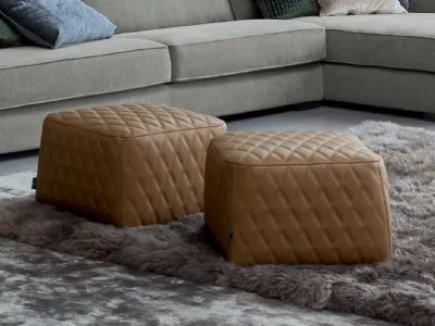 POUF CHARLES B. 135X135 PELLE NABUK di Flex Team